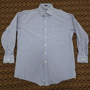 Tommy Hilfiger Ithaca Regular Fit Button Up Shirt Blue White Check Size Large